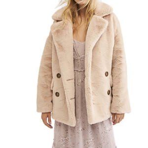 Free People | Kate Rose Buttoned Faux Fur Coat